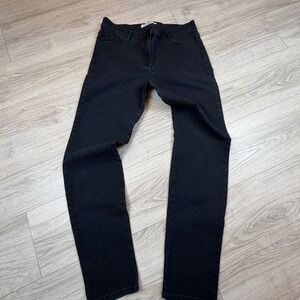 Brax Feel Good Style Shakira Black Textured Diamond Slim Straight Jeans‎ Size 16